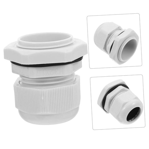 Weatherproof M32 Cable Gland Connector Set 10 Pack With Rotating Threaded Locking Heads For Outdoor Electrical Wiring Super Solid Strain Relief And Quick Connect For Household Use showing detailed view