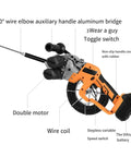 Cordless Brushless Electric Wire Puller 800W With 21V 4000mAh Battery Variable Speed Conduit Cabling Threader showcasing double motor and ergonomic design.