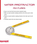 ProSite Miter Protractor Angle Finder With Two Laser Engraved Scales For Carpenters, Plumbers, And DIY Home Improvement, 505P-7