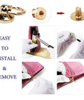 Heavy Duty Brass Ball Studs And Smooth Rotating D Rings To Freshen Up Your Leather Totes Wallets And Phone Covers For Dope Diy Hardware Builds Now, easy installation and removal process.