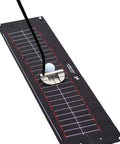 Putting Arc Golf Training Aid For A Perfect Stroke Adjustable Arc Practice Mat shown with golf ball and alignment guides