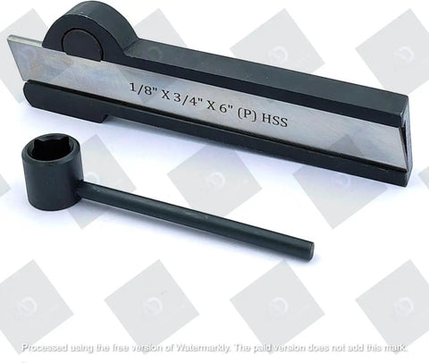 Cut Off Parting Tool Holder For Lathe With HSS Blade 1-1/8 Inch Width 1/8 Inch X 3/4 Inch X 6 Inch Pro Grade Cutting Blade