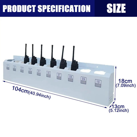 Wall Mount Walkie Talkie Holder With Heavy Duty Boss Grade Design And Number Labels Universal Two Way Radio Organizer