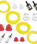 Four Foot Fuel Line Kit For Small Engine Chainsaws Blowers Trimmers And Weedeaters Includes Multiple I D And O D Sizes Primer Bulb White Fuel Filter
