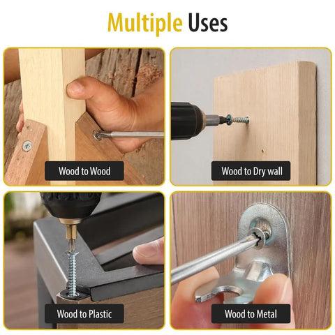 #6 X 1/2 Zinc Plated Flat Head Wood Screws Featuring Phillips Drive in 100 Pack of Premium Carbon Steel Hardware used in various materials.