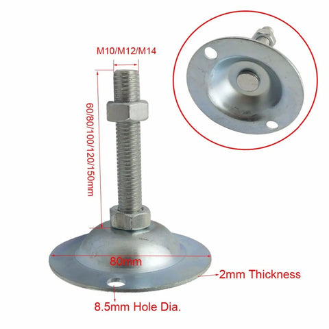 4 Pack Furniture Leveling Feet 80mm Base Adjustable Threaded Feet For Light Duty Furniture Lets You Move Stuff Easy Without Slippage Height Adjustable For Home Kitchen Garage Office Workshop Restaurant Shop, 80mm base