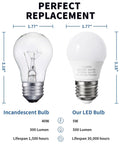 Comparison of 40W incandescent bulb and Super Bright 5W LED Refrigerator Light Bulb With E26 Base 120V 5000K Daylight Not Dimmable bul