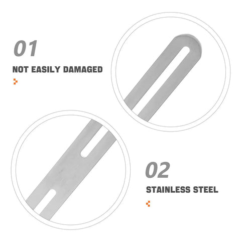 Close-up of Stainless Steel Adjustable Corner Brace Dual Head With Movable Design showing slot details and durability features.