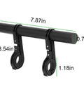 Bike Handlebar Extender Aluminum Alloy Double Clamp Mount Space Saver dimensions and design detail view.