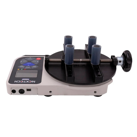 Digital Cap Torque Tester With 5 Newton Meter Capacity, All Metal Body, Graphic LCD Screen, Menu Driven Interface, Universal 100 to 240 Volts AC, Holds Bottles And Jars From 12 To 160 Millimeters, Built For Real World Pro Grade Cap Tightening Tests on bottle holder