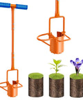 5 In 1 Bulb Planter Weeder Sod Plugger Soil Sampler Flower Planting Tool Set with enhanced edge and long handle