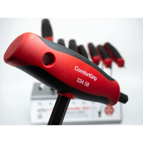 Metric T Handle Set With Soft Grip Ball End Hex Tools Eight Piece For Maximum Torque And Smooth Control Built Tough Ergonomic Dual Drive Design And Blade Through Handle Build For Durable High Performance Work
