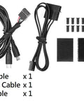 Accessory kit for Swafan 14 RGB Radiator Fans 3 Pack TT Premium Edition includes bridge, controller, power cables, screws.