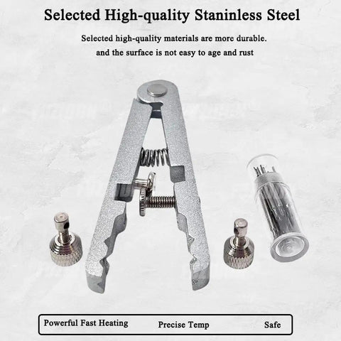 Pro Grade Watch Spring Bar Plier Tool Kit With Tweezers And 10 Replacement Pins For Link Removal And Band Repair.
