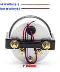 2 Inch Fuel Level Gauge 12V Fuel Tank Meter E-1-2-F Pointer for Car RV Boat Yacht Motorcycle With White Backlight 240-33 Ohm Sensor rear view 52mm