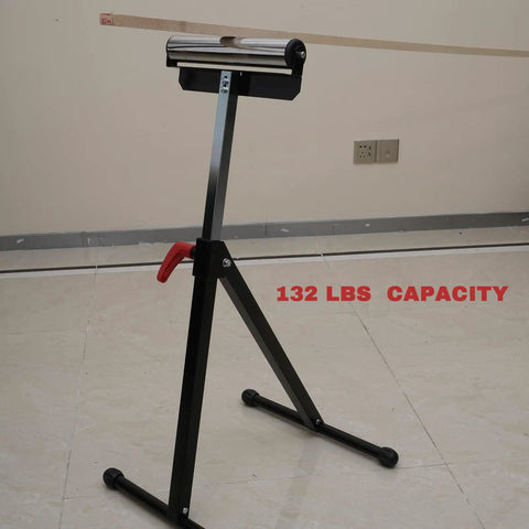 Heavy Duty Adjustable Roller Stand 2 Pack Folding Steel Work Support with 132 lbs capacity for DIY projects