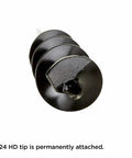 Extended Length Garden Auger Drill Bit For Fast Planting 3 Inch By 24 Inch With One Half Inch Non Slip Hex Drive Tip