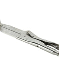Heavy Duty Motorcycle Clutch Holding Tool With Hella Wide Adjustable Jaws For Square Tooth Hubs And Flywheels Hardened Carbon Steel Spanner view from the side.