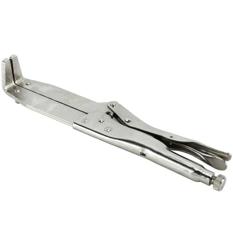 Heavy Duty Motorcycle Clutch Holding Tool With Hella Wide Adjustable Jaws For Square Tooth Hubs And Flywheels Hardened Carbon Steel Spanner view from the side.