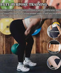 Person using Heavy Duty Cast Iron Kettlebell Set 24kg Green for home gym strength training, emphasizing multi-purpose workouts