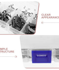 Stainless Steel Snap Ring Assortment Kit With 10 Sizes For DIY Projects And Assembly, Retaining Ring Clips Set, Portable Storage Box, Easy To Install, Durable Rings For Home Garage And Machinery Repair, clear box with black snap rings and blue latch