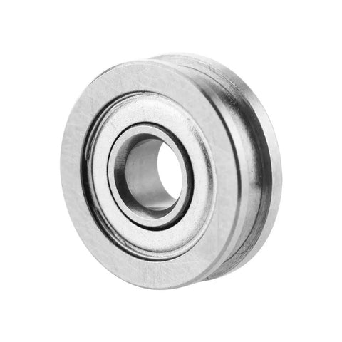 Rock Solid Hella Durable U Pulley Rail Ball Bearing Set For 3D Printer Extruder, close-up of metal U604ZZ bearing.