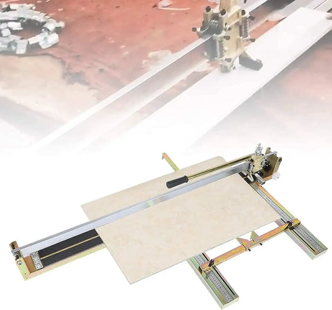 Pro Grade 1200mm Manual Tile Cutter With Infrared Laser Precision Cut For Floor Tiles Ceramic Porcelain Stone in use on tile