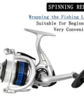 Spinning reel from 6.9ft Telescopic Fishing Pole And Reel Kit 2 Rods 2 Reels With Line Pliers Lip Gripper Lures And Hooks Carrier Bag.