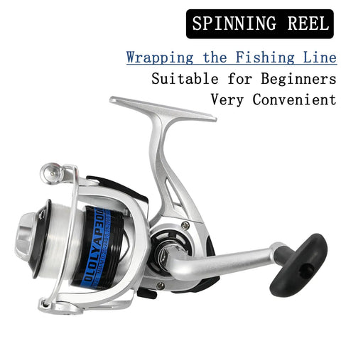 Spinning reel from 6.9ft Telescopic Fishing Pole And Reel Kit 2 Rods 2 Reels With Line Pliers Lip Gripper Lures And Hooks Carrier Bag.