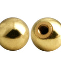 Set Of 2 Gold 22mm Metal Ball Lamp Finials Caps Knobs With Dual Thread Fit For 1/4-27 And 1/8 IP Harp Shades, classic decorative nuts