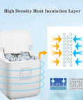 Dope Portable Countertop Ice Maker Features Lightning Fast Six Minute Freeze Tech with high density insulation for efficient cooling.