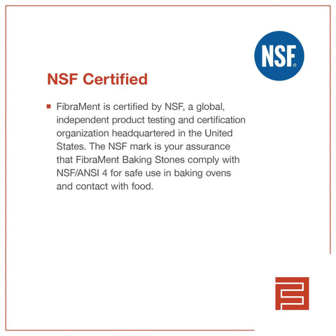 NSF certification for Premium 20 3/4 Inch Pizza Stone for Bakers Pride P44 Ovens Replacement Stone ProGrade Durable NSF-Certified Quick Heat