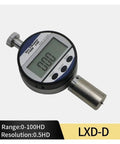 Portable Digital Shore Hardness Tester Gauge Featuring Type A C And D Modes For Foam Rubber And Plastics With Pro Level Precision and display showing 000 readings.