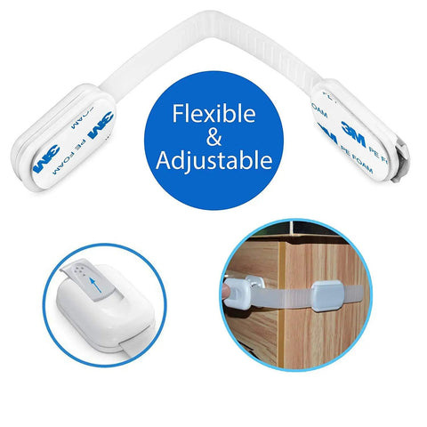 12 Pack Adhesive Baby Proof Cabinet Locks For Drawers Cabinets Dishwashers Fridges And Ovens No Drill Easy Install, product features.