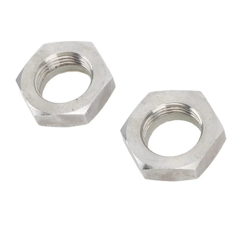 Two nuts from Beefy Heavy Duty Clamp Bracket Bolt Kit For Outboard Engine Aluminum Alloy Construction With Nuts Screws Bushings And Washers