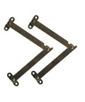 2 Pack Lid Lift Hinge With Damper For Jewelry Boxes And Cases Easy Install Vintage Style Flap Stay Support Prevents Slamming Sturdy Metal Hinge 186x31mm, bronze hinges
