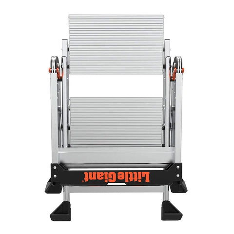 Jumbo Step Aluminum 2 Step Stool Ladder, Lightweight Yet Sturdy With A 375 Pound Duty Rating, compact folded view