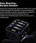 X3 C TTL Wireless Flash Trigger For Canon Cameras With 2 4G Connectivity OLED Touchscreen displaying settings