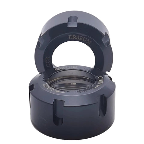 ER32 UM Collet Clamping Nut With Dynamic Balance Holes For CNC Milling Chuck Holder Lathe 2 Pack Hardened 42Cr Steel Precision Ground