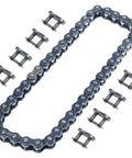Front 420 Jackshaft Chain 42 Links Mini Bike Drive Chain Heavy Duty with 8 Master Links for Coleman CT200U in a flat lay view