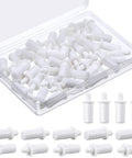 100 Pack Spring Loaded Shutter Repair Pins For Plantation Shutters Replacement Window Tools white pins in a clear box