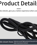Coiled double steam hose for 3000W High Pressure Steam Cleaner With 6 Bar Power Portable High Temperature Vapor Cleaning Machine For Home Auto Kitchen And Garage Heavy Duty Cleaning Performance On The Go