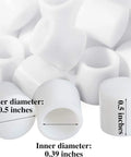 Door Stop Tip Caps For Doors And Walls 0.39 Inch ID Rubber Door Stopper Bumpers White Soft Yet Durable Protection Cushions