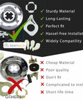 Comparison of Beefed Up Heavy Duty Motor Coupling Kit 285753A Plus Washer Clutch Kit 285785 And 80040 Agitator Dog features vs others