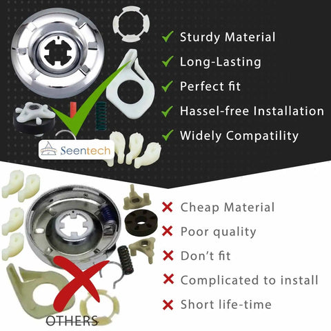 Comparison of Beefed Up Heavy Duty Motor Coupling Kit 285753A Plus Washer Clutch Kit 285785 And 80040 Agitator Dog features vs others