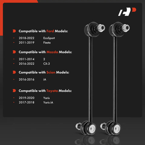 2 Front Sway Bar Links Stabilizer Kit for Ford Fiesta 2011 2019 EcoSport 2018 2022 Mazda CX3 Scion iA Front Left Right