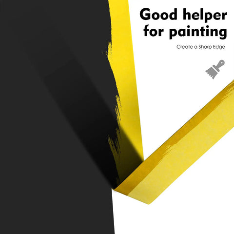 Yellow Painter Tape 1 Inch Wide By 60 Yards Per Roll Pack Of 5 Rolls Total 300 Yards Pro Grade Masking Tape on painted surface
