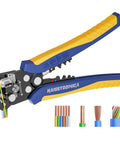 Self Adjusting Wire Stripper And Cutter With Crimping, 3 In 1 Heavy Duty Automatic Electrical Wire Strippers For 10 To 24 AWG