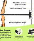 Pro Grade Archery Bow Tuning Kit With T Square Ruler and Brass Nocking Points for precise alignment on recurve bow