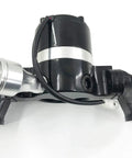 Knocking Out Engine Drag With This Badass Big Block Chevy Electric Water Pump Delivers Slammin 35 GPM High Flow Performance Perfectly Crafted From Lightweight Aluminum For 396 427 454 Blocks Adding Serious Kick To Your Hot Rod Build Today, showing black and silver aluminum water pump.